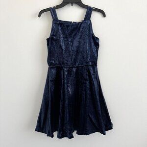 Hannah Banana By Sara Sara Girls Square Neck Navy Sleeveless Dress Size 16